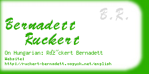 bernadett ruckert business card